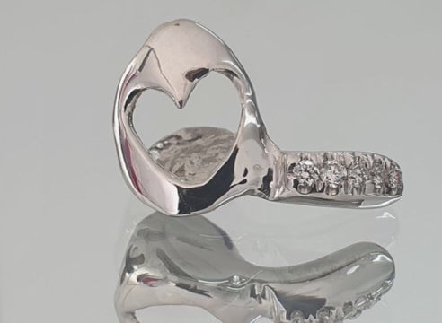 Iced Out Diamond Heart Design Custom Made Grillz